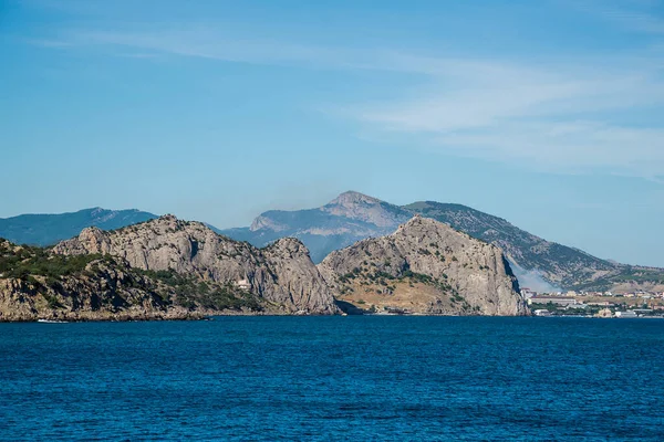 Bellissimo Paesaggio Estivo Sul Mar Nero Monte Falcon Novy Svet — Foto Stock