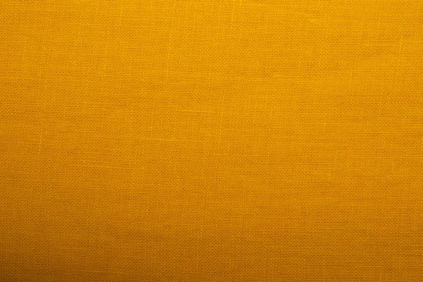 아마포 노란색 천으로된 텍스처 자연환경 친화적 재료를 사용하는 — 스톡 사진