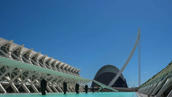 Valencia Spanya Ağustos 2019 Sanat Bilim Şehrinde Modern Mimarlık — Stok fotoğraf
