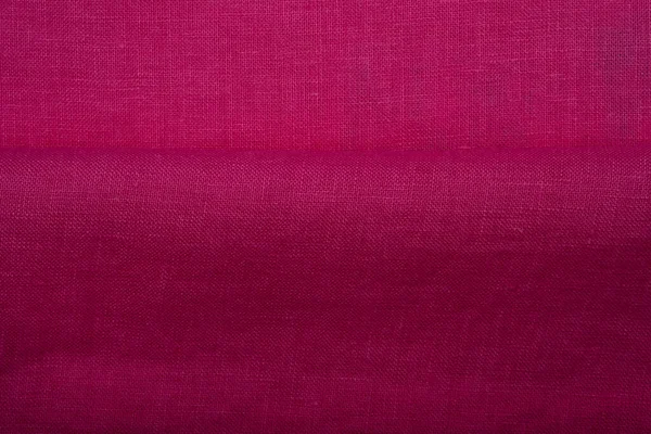 Рожевий Лляний Тканинний Фон Полотна Тло Кольоровою Тканиною Magenta Тканина — стокове фото