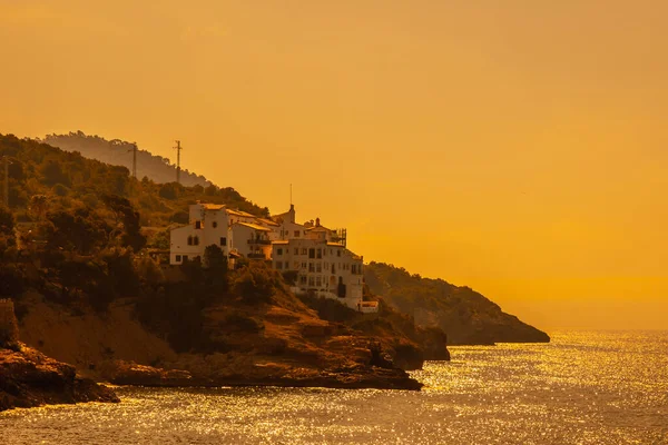 Pláž Pobřeží Sitges Provincie Barcelona Katalánsko Španělsko — Stock fotografie