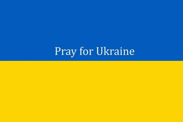 Ukrainian Blue Yellow Flag Text Pray Ukraine Concept Background Concept — Stock Photo, Image