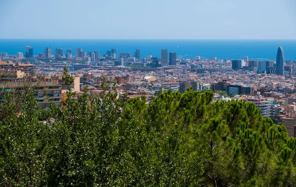 Panoramatický Výhled Město Barcelona Španělsko — Stock fotografie