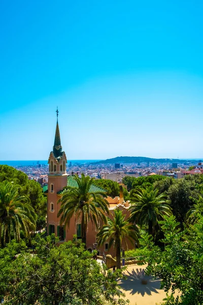 Vue Ville Barcelone Depuis Park Guell Espagne — Photo