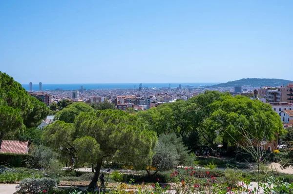 Panoramatický Výhled Město Barcelona Španělsko — Stock fotografie