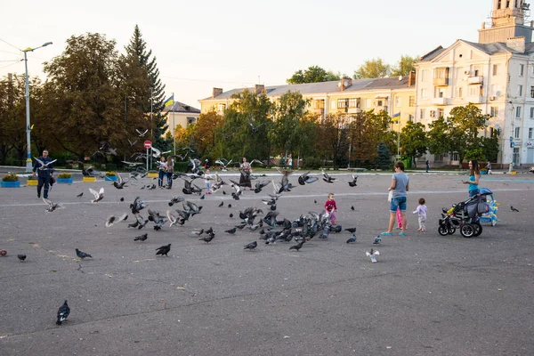 Kramatorsk Donetsk Oblast ウクライナ 2015年9月25日 Kramatorsk Central Square View — ストック写真