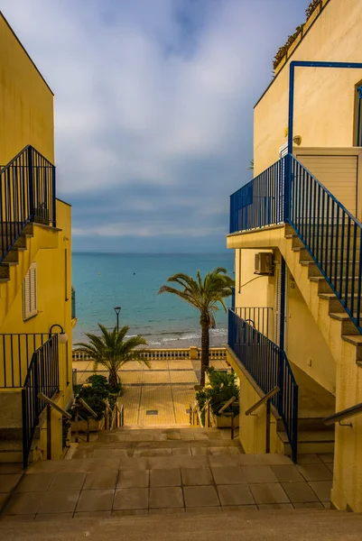 Vistas Panorámicas Del Mar Mediterráneo Balneario Español Vacaciones Verano Vacaciones — Foto de Stock