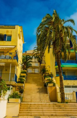 Barcelona 'nın banliyölerinde küçük bir tatil köyü. Katalonya, İspanya