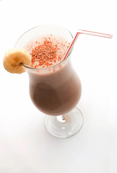 Шоколадный банановый коктейль — стоковое фото