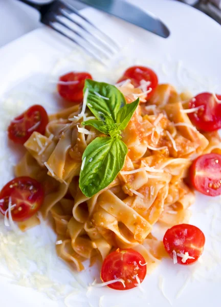 Fettuccine pasta närbild — Stockfoto