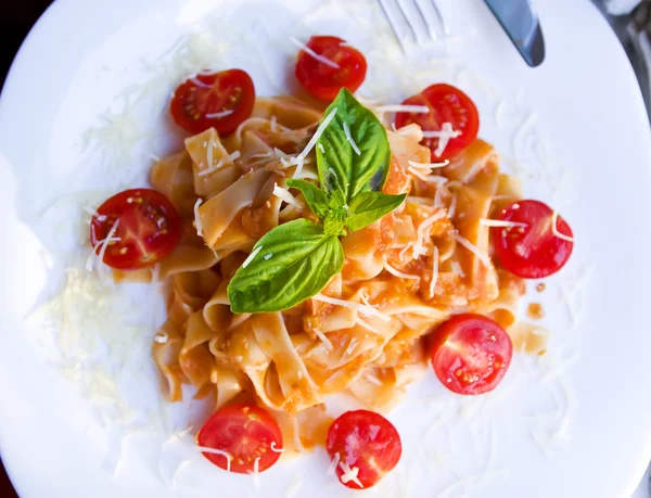 Fettuccine pasta närbild — Stockfoto