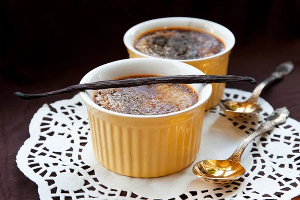 Crème brulee dessert — Stockfoto