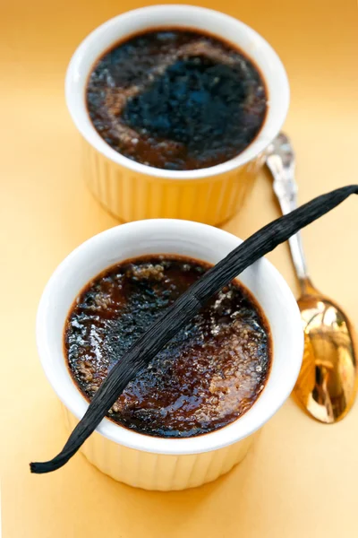 Postre de crema-brulee — Foto de Stock