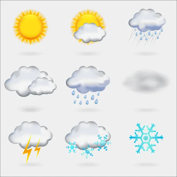 Väder ikoner som — Stock vektor