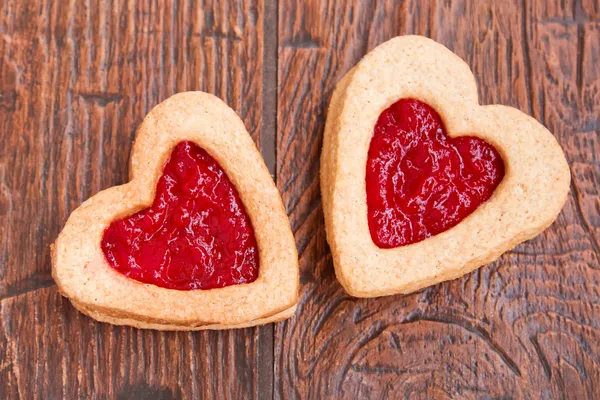 reçel ile iki kalp şeklinde tanımlama