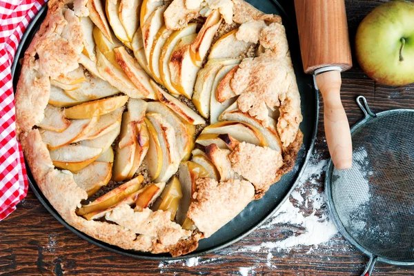 Zelfgebakken appeltaart — Stockfoto