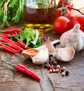 biber, sarımsak ve diğer baharatlar