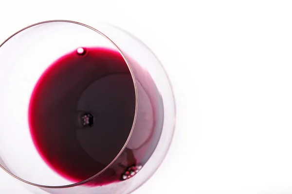 Un bicchiere di vino rosso vista dall'alto — Foto Stock