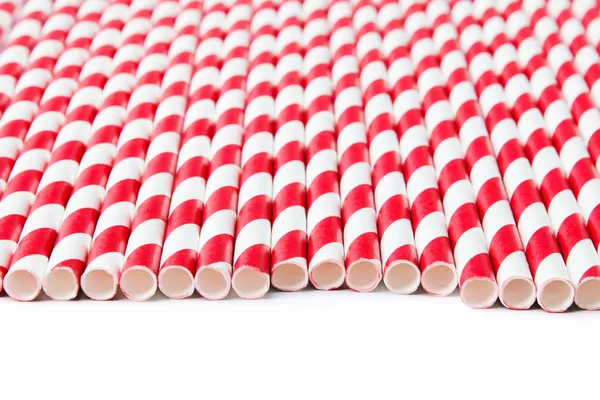 Red paper straws — Stock Photo, Image