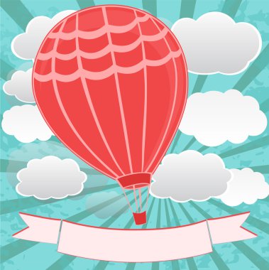 Retro ballon kaart