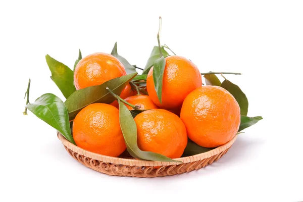 Mandarinen isoliert auf weißem Hintergrund — Stockfoto