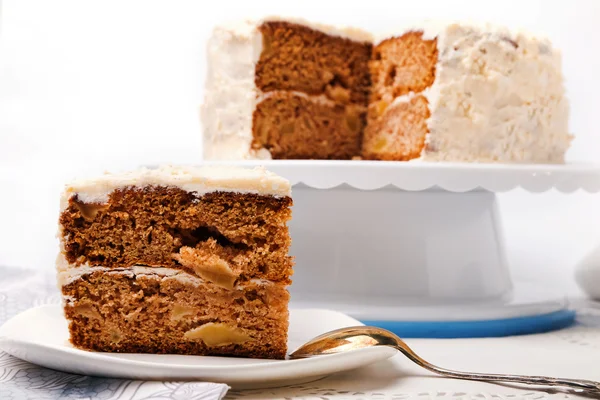 Gâteau aux pommes à deux couches — Photo