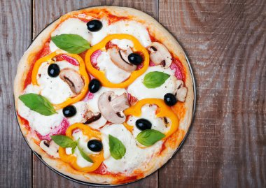 lezzetli sıcak pizza