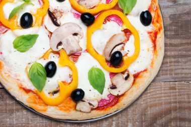 lezzetli sıcak pizza