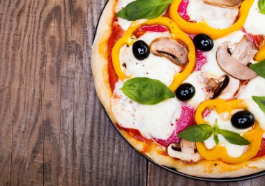 lezzetli sıcak pizza