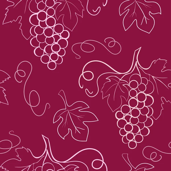 Бесшовный узор с виноградом — стоковый вектор