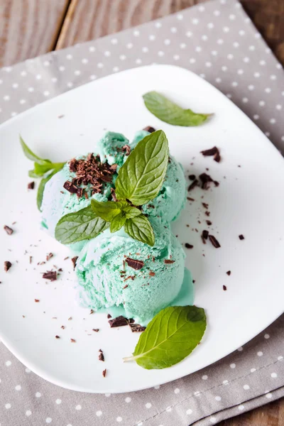 Gelato alla menta primo piano — Foto Stock