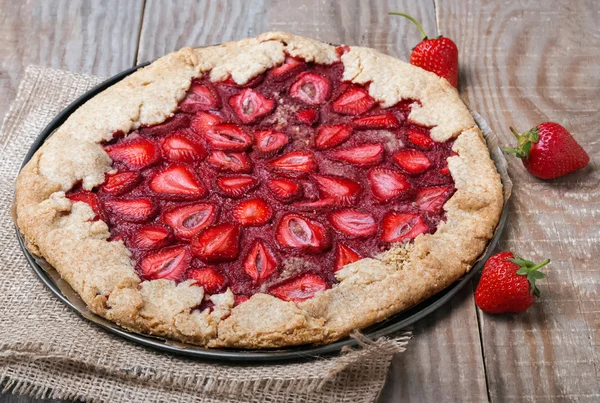 Tarte aux grains entiers à la fraise — Photo