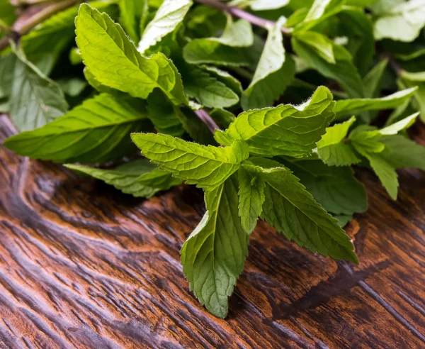 Mint leaves on the table — Stock Photo, Image