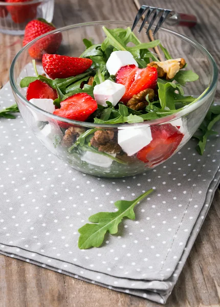 Healthy salad on the wooden table — Stock Photo, Image