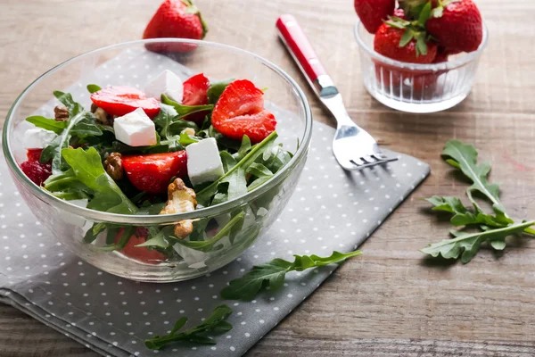 Healthy salad on the wooden table — Stock Photo, Image