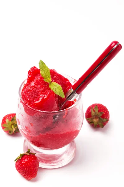 Strawberry sorbet — Stock Photo, Image