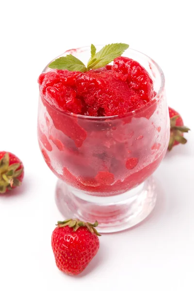 Strawberry sorbet — Stockfoto