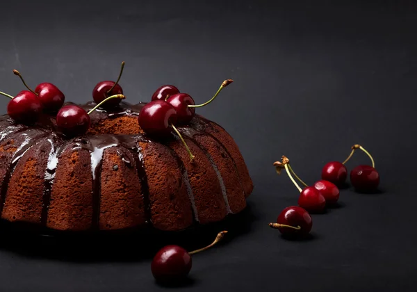 Delicious chocolate on the black background — Stock Photo, Image