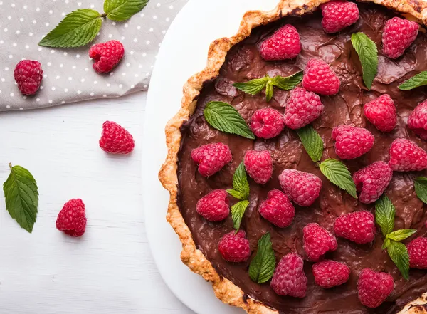 Ahududu ile Çikolatalı tart