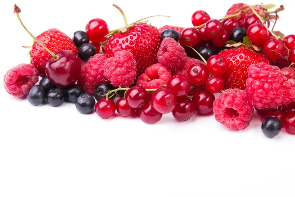 Berries mix on white background — Stock Photo, Image