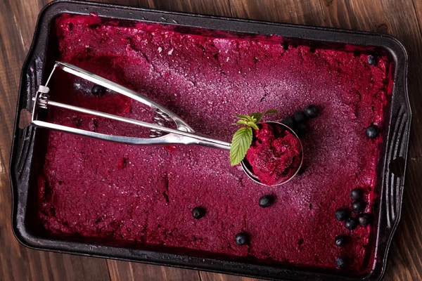 Blueberries ice-cream — Stock Photo, Image