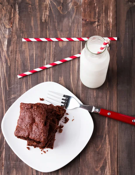 Brownies sul piatto — Foto Stock