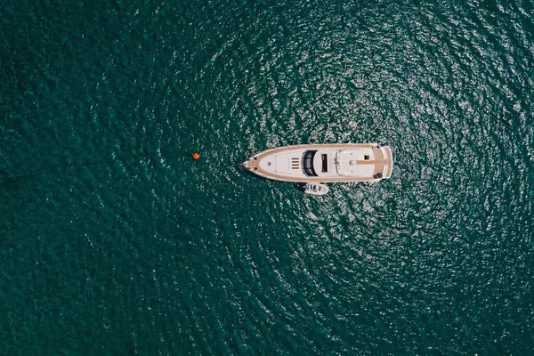 Barco Iate Luxo Mar Vista Aérea Drone — Fotografia de Stock