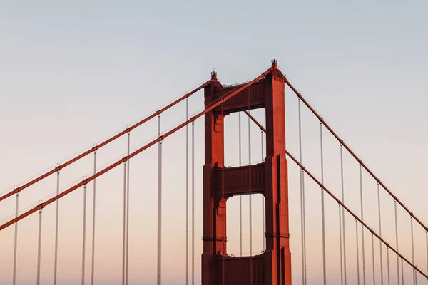 Primer Plano Parte Del Puente Golden Gate Símbolo San Francisco — Foto de Stock