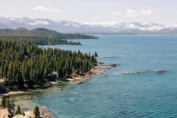 View Picturesque Lake Tahoe Spring Beautiful Landscape — Foto de Stock