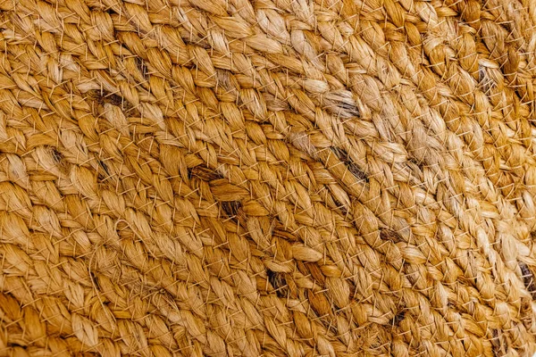 Close Natural Jute Braided Texture — Photo