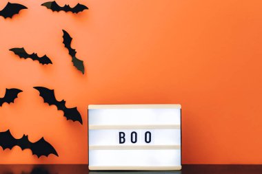 Halloween decor, lightbox with message 