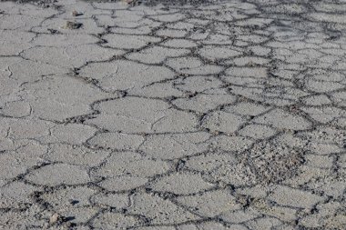 Soyut çatlak zemin yüzeyi, küresel ısınma, kuraklık, doğal arka plan