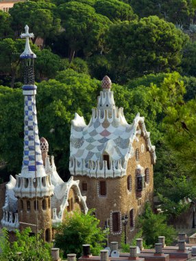 Barselona, İspanya 'da Park Guell.