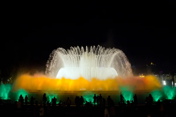 Fountain show in Barcelona — Stock Photo, Image